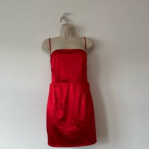 Superdown Scarlet Satin Dress